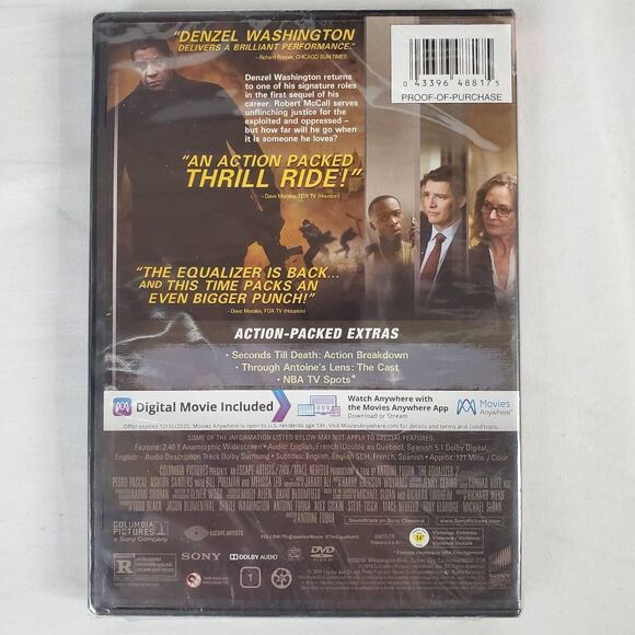 The Equalizer 2 DVD + Digital (2018, Denzel Washington) - Picture 2 of 2